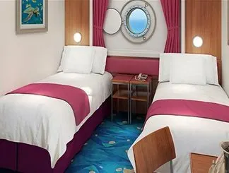 Mid-Ship Oceanview Porthole Window Stateroom