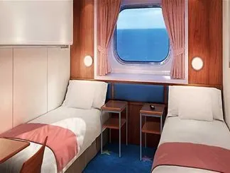 Mid-Ship Oceanview Porthole Window Stateroom